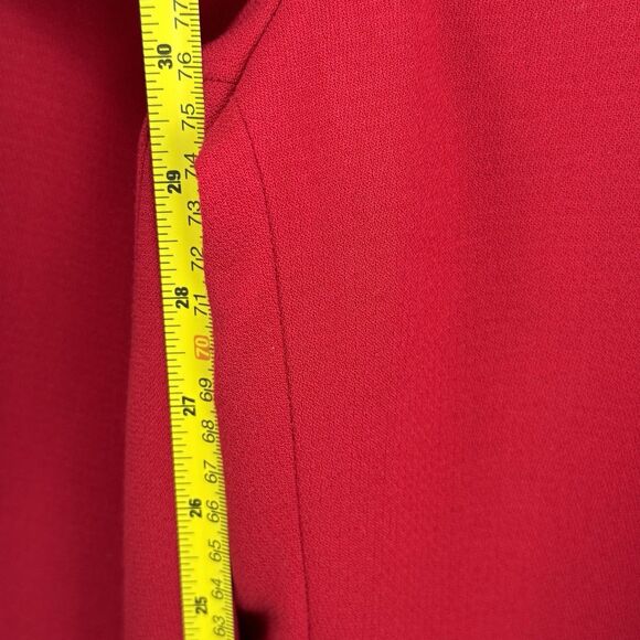 Red Dress Pants Lined Women’s Size S Approx Zip Side Classic Straight Leg - Picture 10 of 13